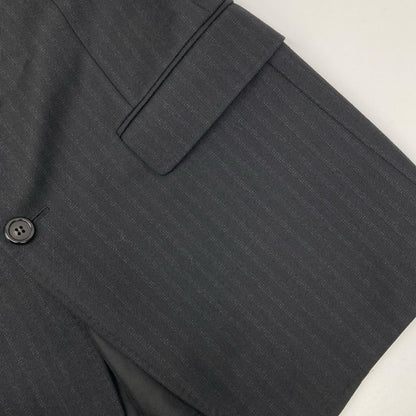 SAINT LAURENT PARIS Black Wool Striped 2B Blazer Size 46