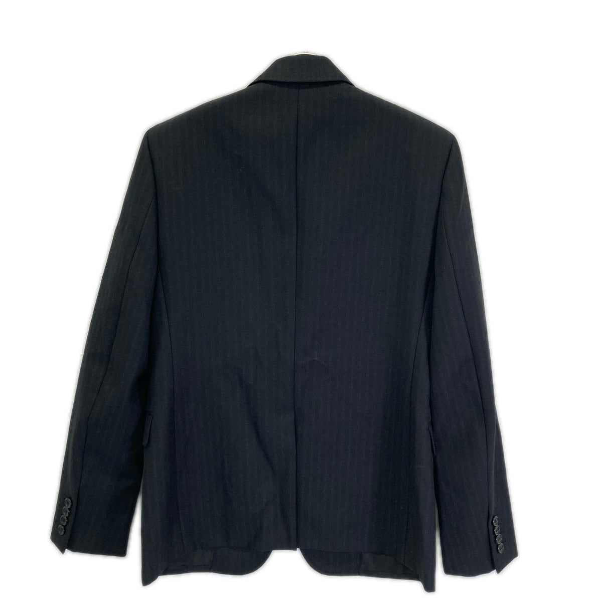 SAINT LAURENT PARIS Black Wool Striped 2B Blazer Size 46