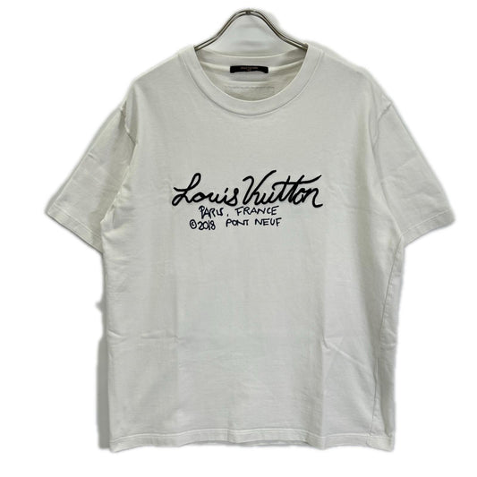 LOUIS VUITTON Signature Print T-Shirt White Size XXL