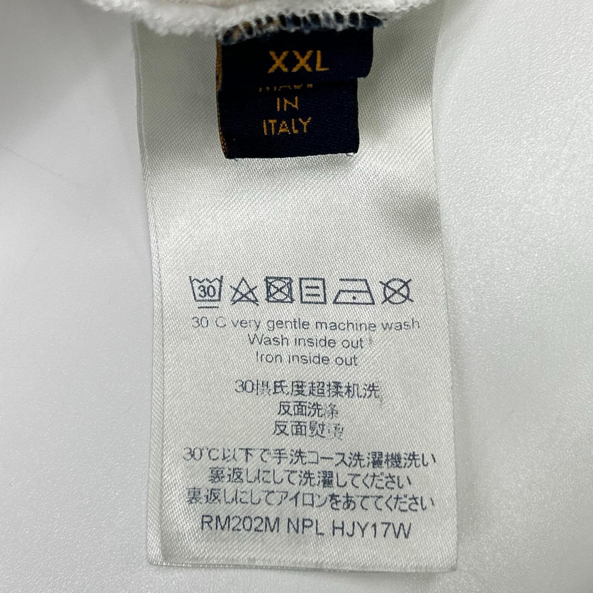 LOUIS VUITTON Signature Print T-Shirt White Size XXL