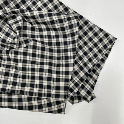 BALENCIAGA Check Bow Tie Long Sleeve Shirt x White Size 32