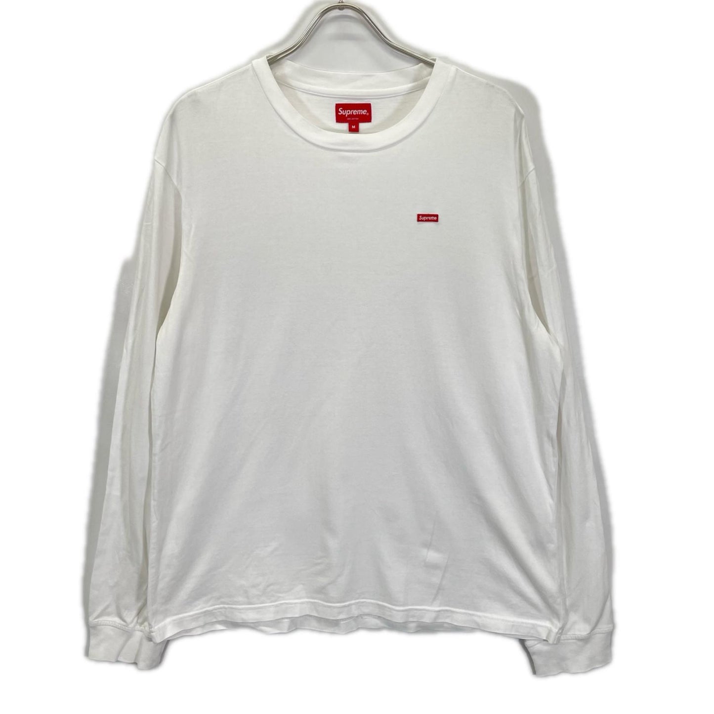 Supreme White Small Box Logo Long Sleeve T-Shirt Size M
