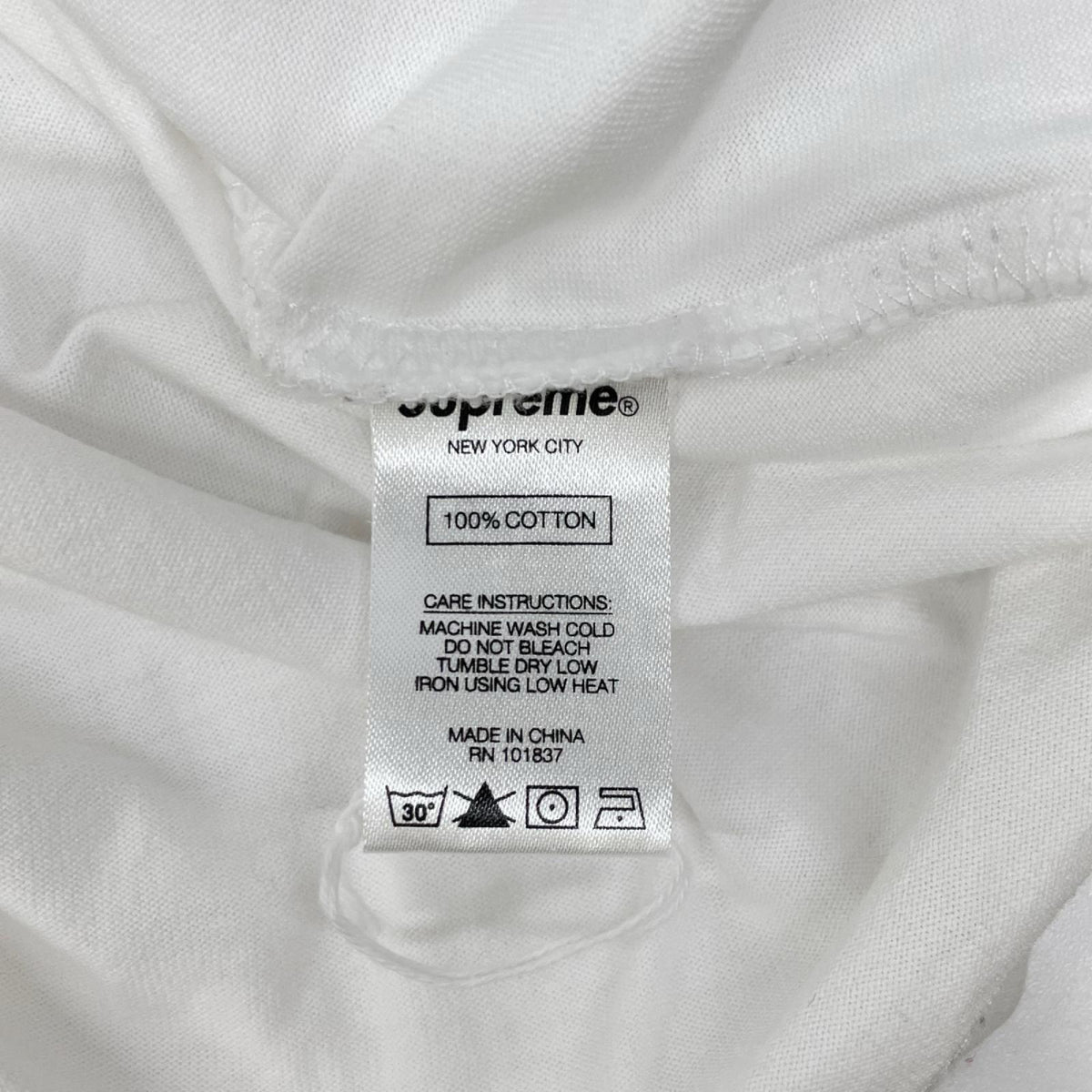 Supreme White Small Box Logo Long Sleeve T-Shirt Size M