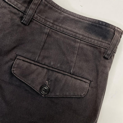 DRIES VAN NOTEN Black Fade Cotton Linen Shorts Size 46