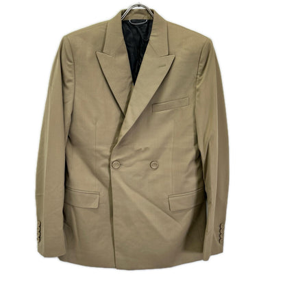 Dior HOMME 22AW Beige Tailored DB Peak Lapel Jacket Size 44