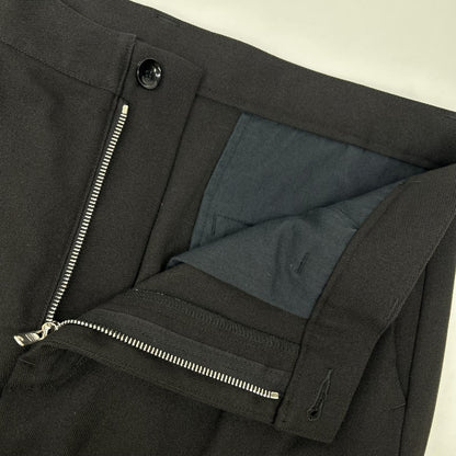 SOPH. Black Solotex Fulflan Wide Tapered Pants Size L