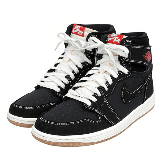 NIKE Air Jordan 1 Retro High OG Sneakers Black Size 8.5(US)