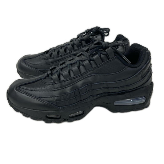 NIKE Air Max 95 Big Bubble Leather Triple Black Sneakers Size 27