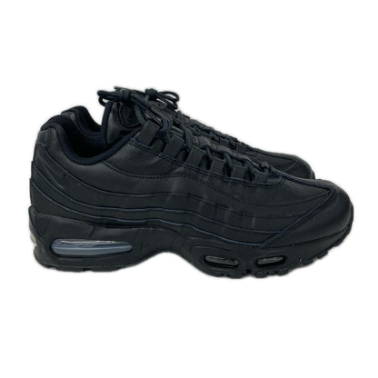 NIKE Air Max 95 Big Bubble Leather Triple Black Sneakers Size 27