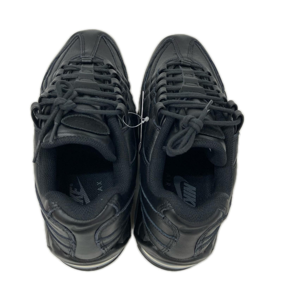 NIKE Air Max 95 Big Bubble Leather Triple Black Sneakers Size 27