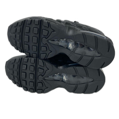 NIKE Air Max 95 Big Bubble Leather Triple Black Sneakers Size 27