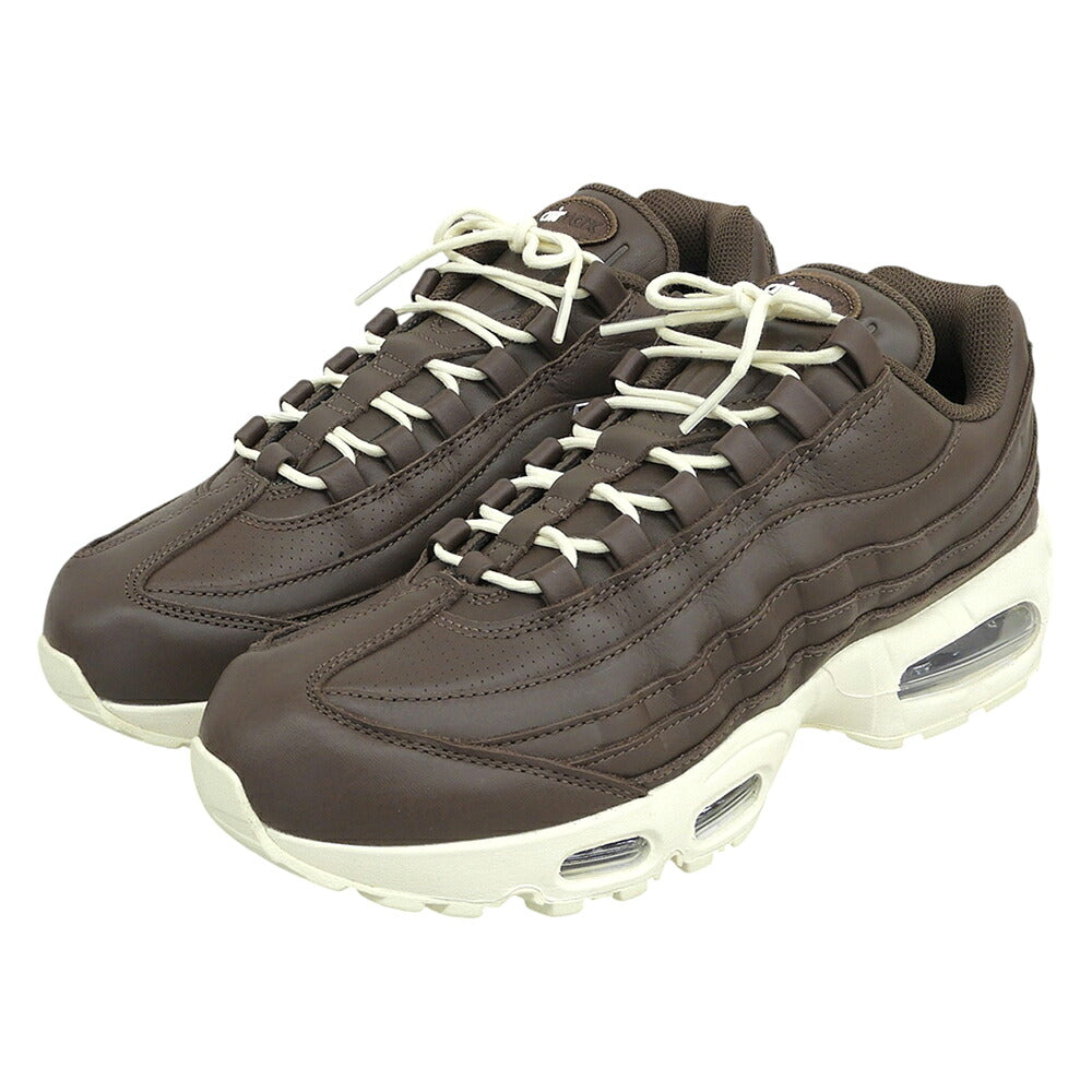 NIKE Big Bubble Air Max 95 Leather Sneakers Brown Size 9(US)