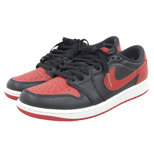 NIKE Air Jordan 1 Retro Low Sneakers Black/Red Size 8.5(US)