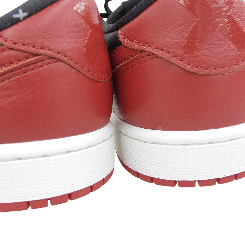 NIKE Air Jordan 1 Retro Low Sneakers Black/Red Size 8.5(US)