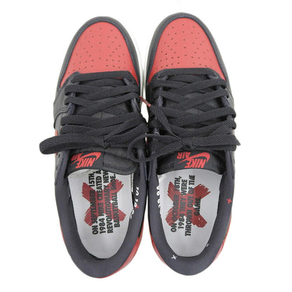 NIKE Air Jordan 1 Retro Low Sneakers Black/Red Size 8.5(US)