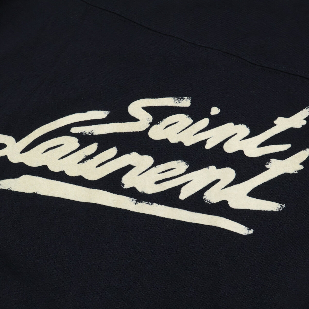 SAINT LAURENT PARIS Damaged Back Print T-Shirt Black Size S