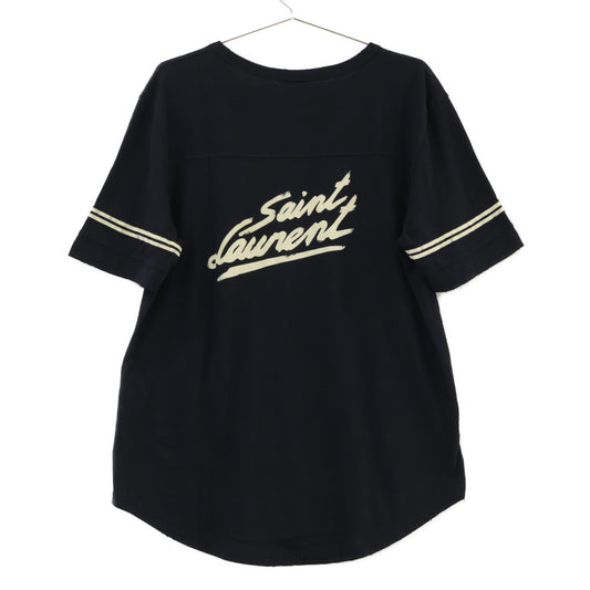 SAINT LAURENT PARIS Damaged Back Print T-Shirt Black Size S