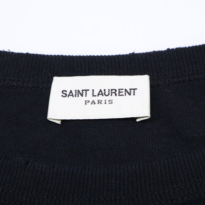 SAINT LAURENT PARIS Damaged Back Print T-Shirt Black Size S