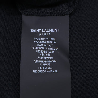 SAINT LAURENT PARIS Damaged Back Print T-Shirt Black Size S