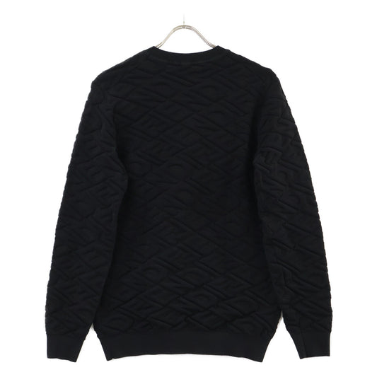 FENDI FZX061 FF Pattern Knit Sweater Black Size 46