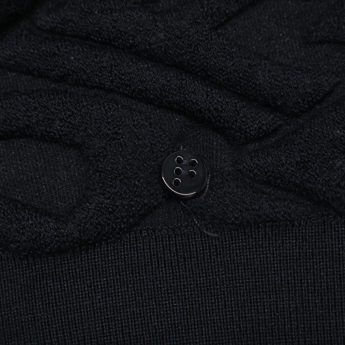 FENDI FZX061 FF Pattern Knit Sweater Black Size 46