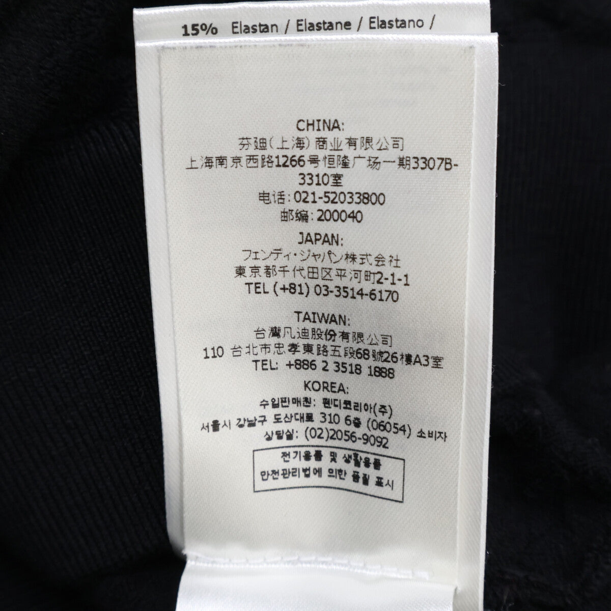 FENDI FZX061 FF Pattern Knit Sweater Black Size 46