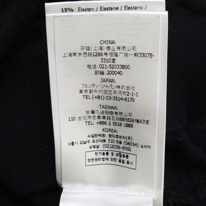 FENDI FZX061 FF Pattern Knit Sweater Black Size 46