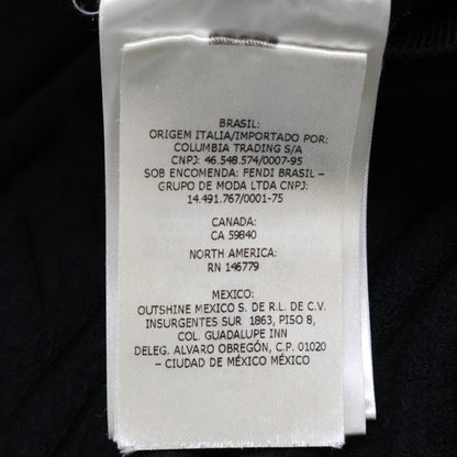 FENDI FZX061 FF Pattern Knit Sweater Black Size 46