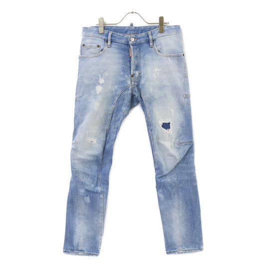 DSQUARED2 S74LB0734 Tidy Biker Indigo Jeans Size 44