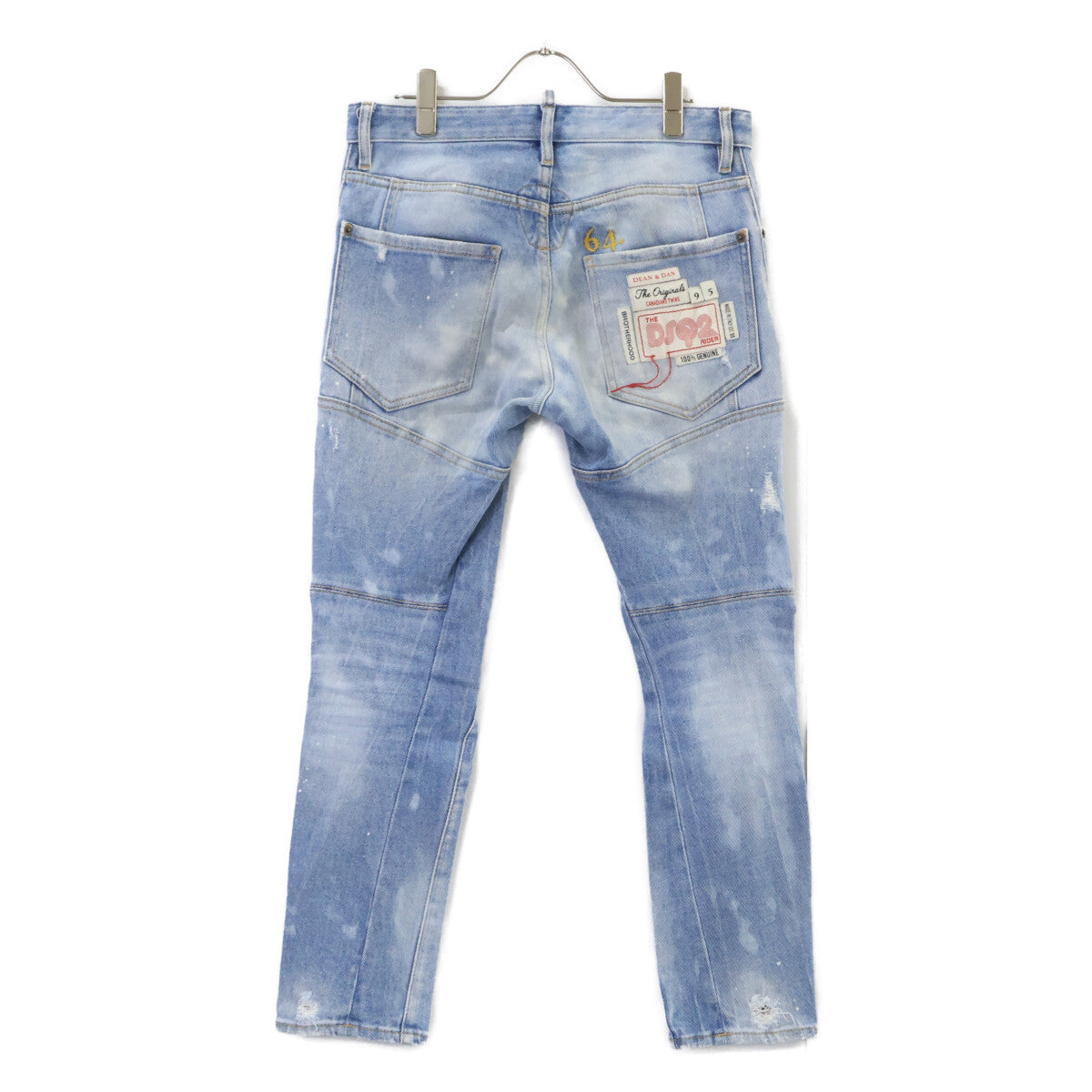 DSQUARED2 S74LB0734 Tidy Biker Indigo Jeans Size 44
