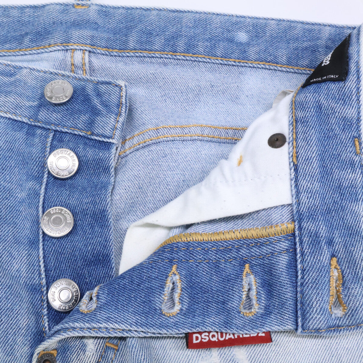 DSQUARED2 S74LB0734 Tidy Biker Indigo Jeans Size 44