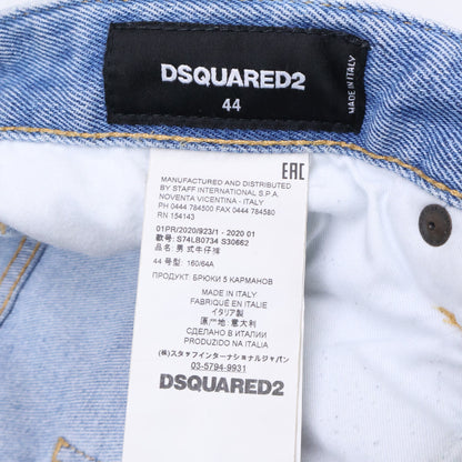 DSQUARED2 S74LB0734 Tidy Biker Indigo Jeans Size 44