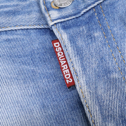 DSQUARED2 S74LB0734 Tidy Biker Indigo Jeans Size 44