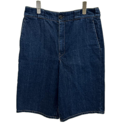 PRADA 20SS Triangle Plate Indigo Denim Shorts Size 38