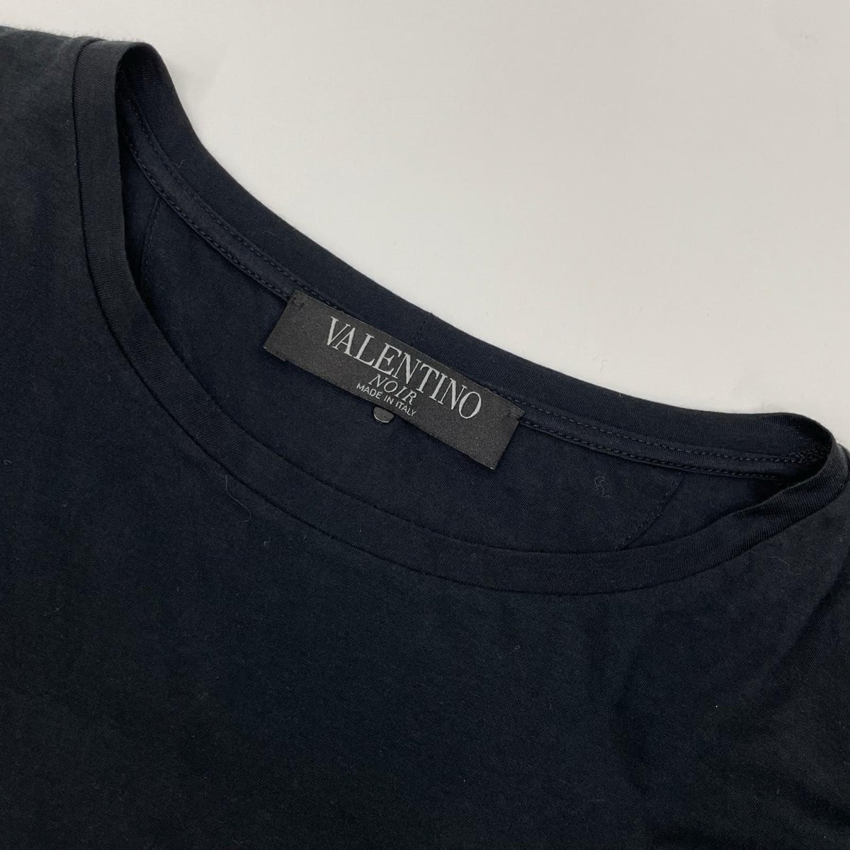Valentino NOIR Studded Cotton T-Shirt Black Size XS