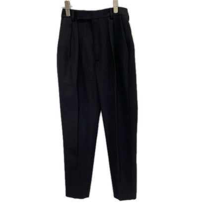 CELINE 2P106120D Wool 2-Pleat Trousers Black Size 38