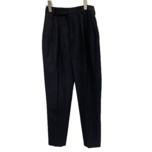 CELINE 2P106120D Wool 2-Pleat Trousers Black Size 38