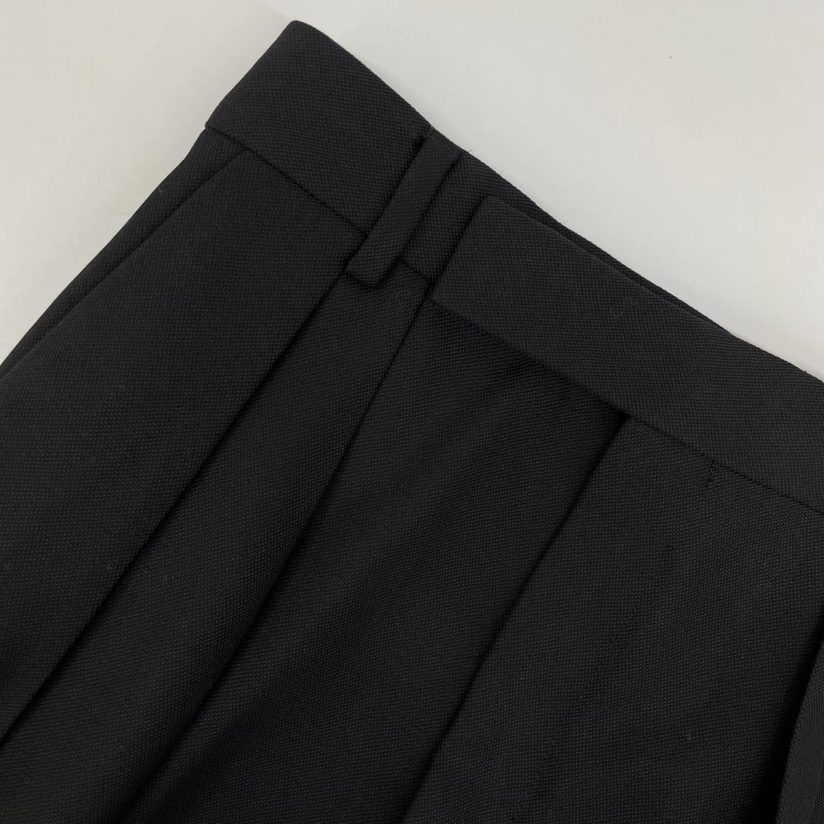CELINE 2P106120D Wool 2-Pleat Trousers Black Size 38