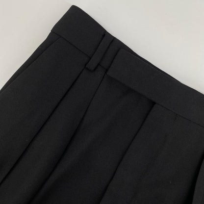CELINE 2P106120D Wool 2-Pleat Trousers Black Size 38