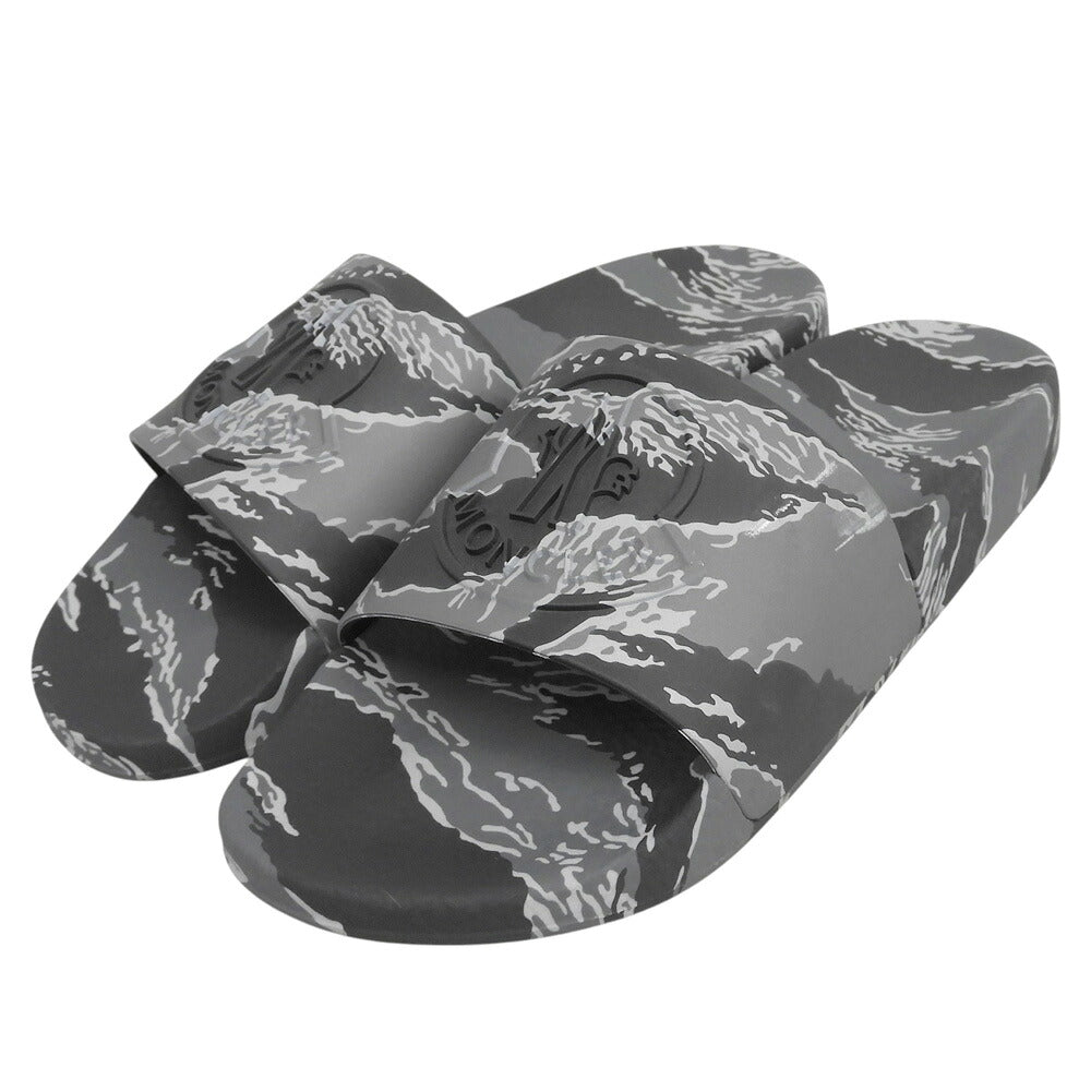 MONCLER Gray Camo Rubber Sandals Size EU 41