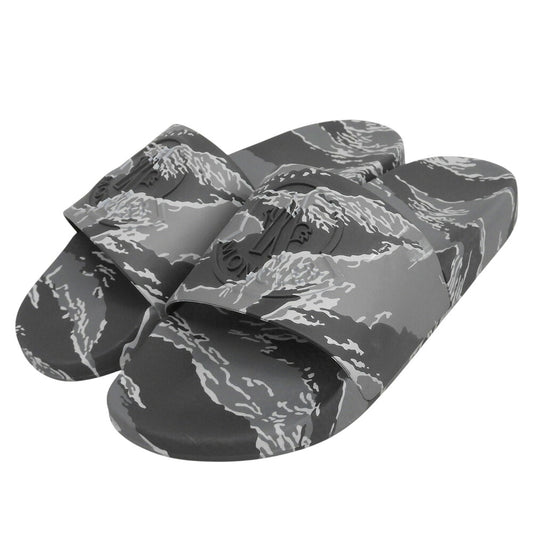 MONCLER Gray Camo Rubber Sandals Size EU 41