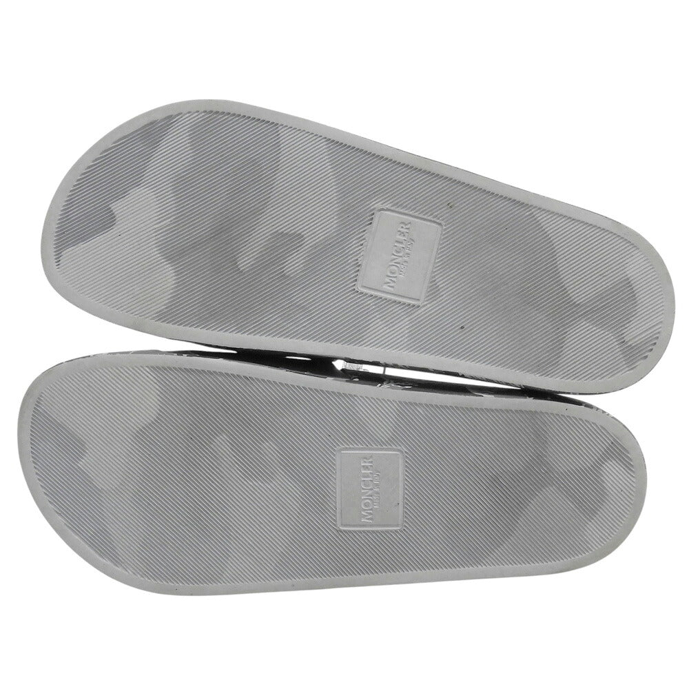 MONCLER Gray Camo Rubber Sandals Size EU 41