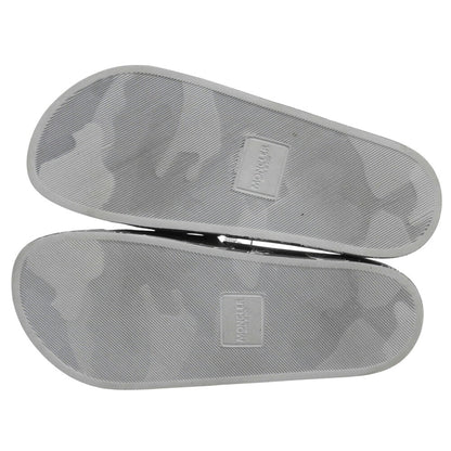 MONCLER Gray Camo Rubber Sandals Size EU 41