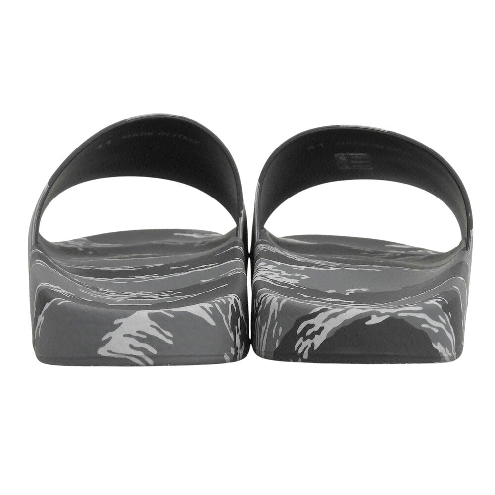 MONCLER Gray Camo Rubber Sandals Size EU 41