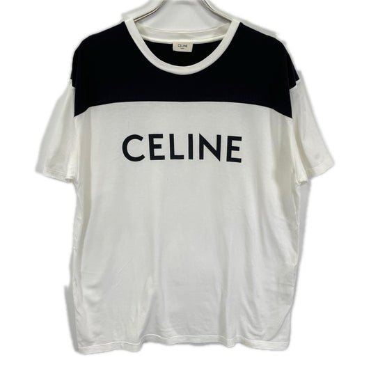 CELINE 21SS Loose Fit Cotton T-Shirt White/Black Size M