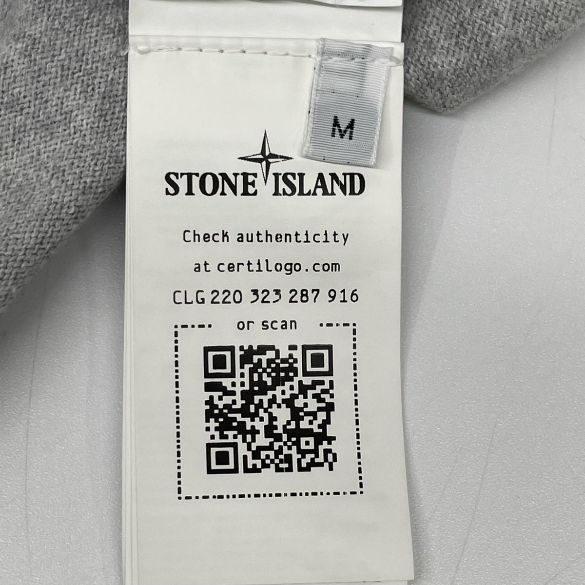 STONE ISLAND Patch Cotton Knit Sweater Light Gray Size M