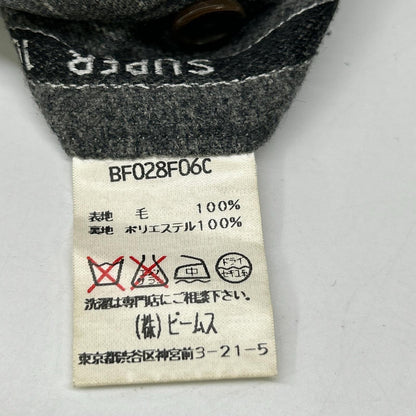 BEAMS F Gray Stripe Wool 3B Single Suit Size 97