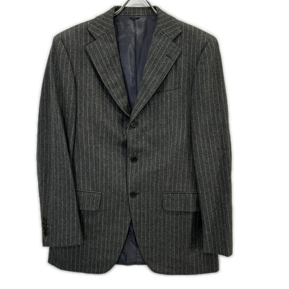 BEAMS F Gray Stripe Wool 3B Single Suit Size 97