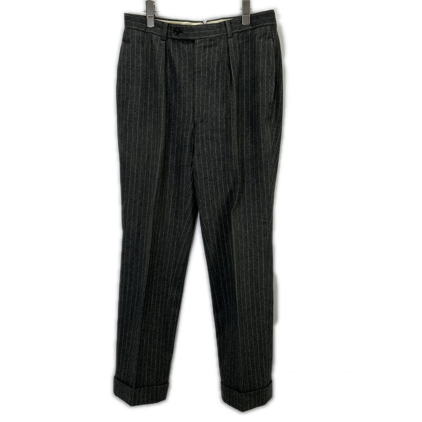 BEAMS F Gray Stripe Wool 3B Single Suit Size 97