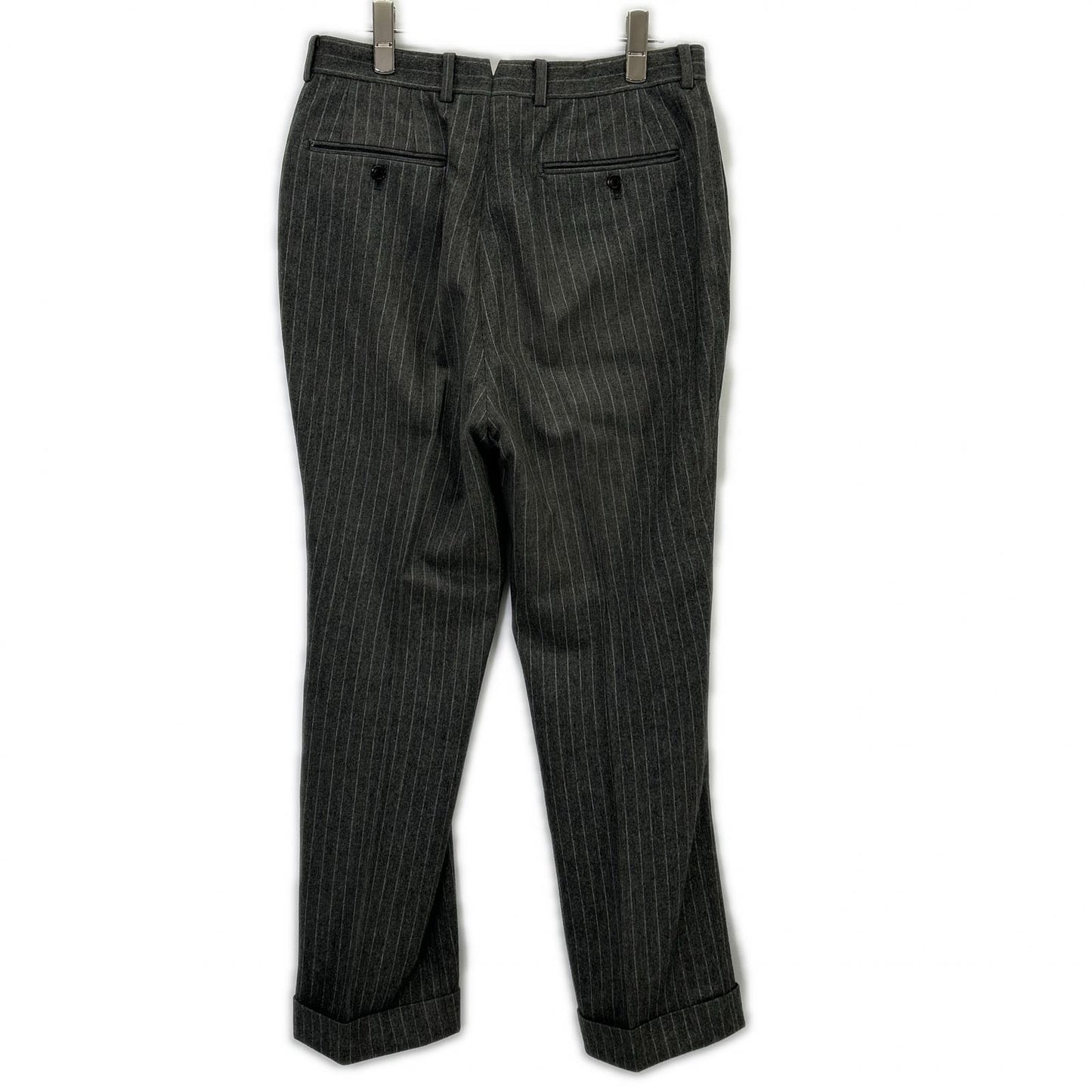 BEAMS F Gray Stripe Wool 3B Single Suit Size 97